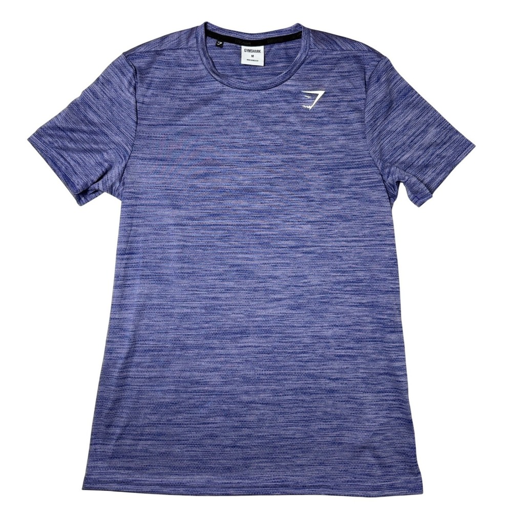 Gymshark Mens Medium Blue purple Dye‎ Short Sleeve Training Workout Shirt A2A11
